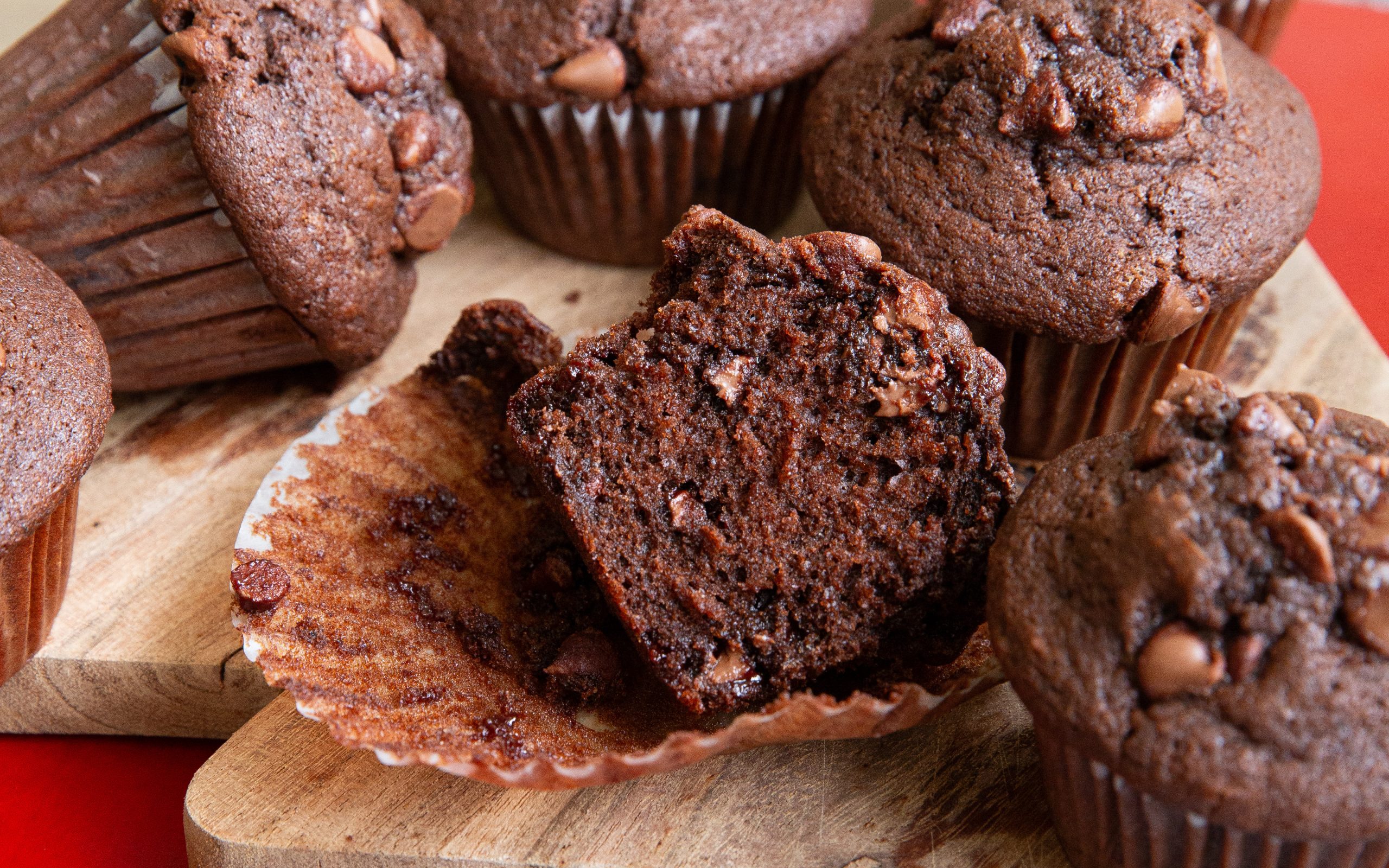 Bakery Style Double Chocolate Chip Muffin
